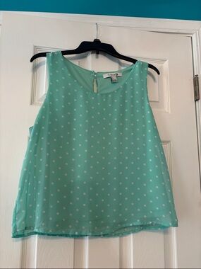 Forever 21 Mint Green Polka Dot Sleeveless Camisole